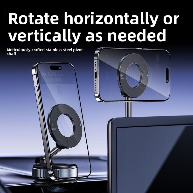 Car Phone Holder — Magnetic Vacuum Suction Mount, Universal Fit