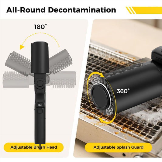 Electric Grill Brush — 500 RPM High-Speed Cleaning, 4000mAh Battery
