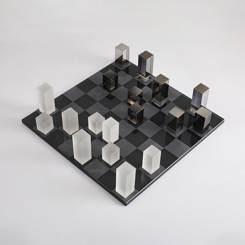 Modern Crystal Chessboard Decor