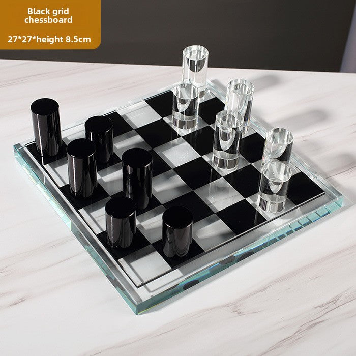 Modern Crystal Chessboard Decor
