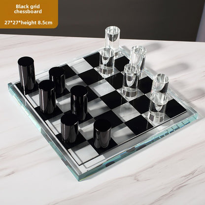 Modern Crystal Chessboard Decor