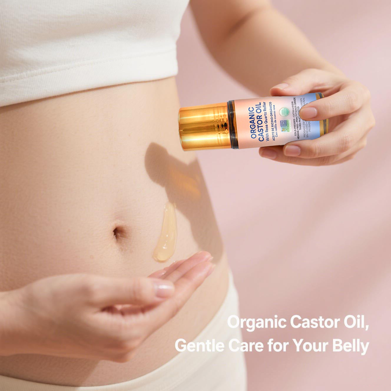 Organic Castor Oil Roller — 50ml Moisturizing Body Care Oil