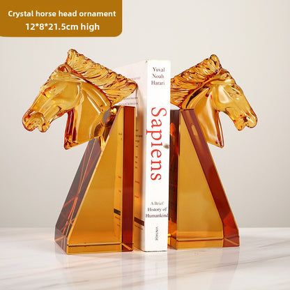 Crystal Horse Head Sculpture – Luxury Home Decor Art Piece
