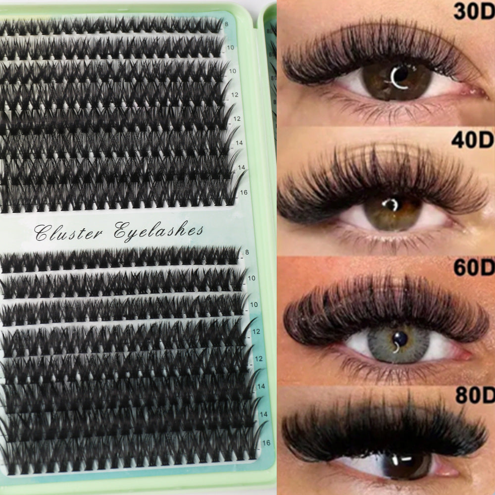 Cluster False Eyelashes Kit – Natural to Dramatic Volume, Complete Application Set
