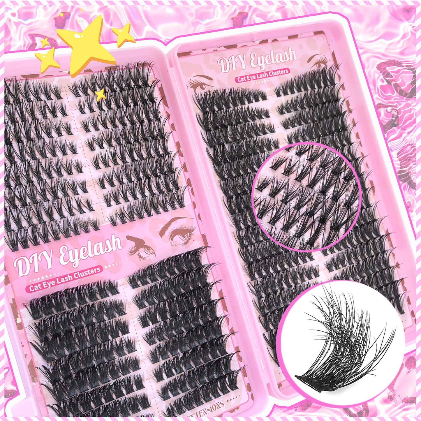 Segmented False Eyelashes Book Set — 40/60/80D Volume Lashes