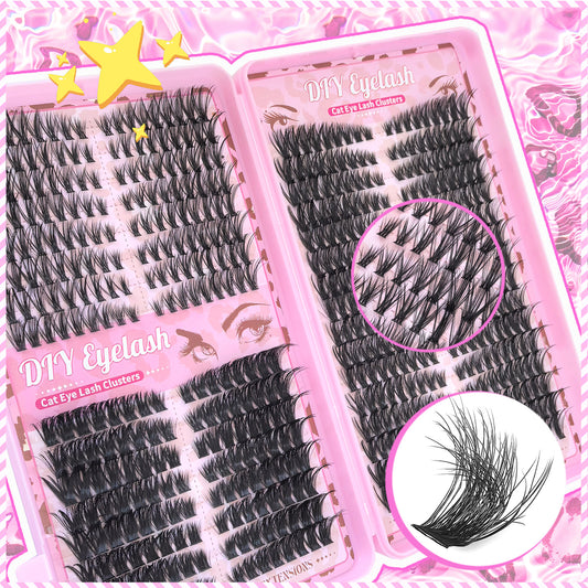 Segmented False Eyelashes Book Set — 40/60/80D Volume Lashes