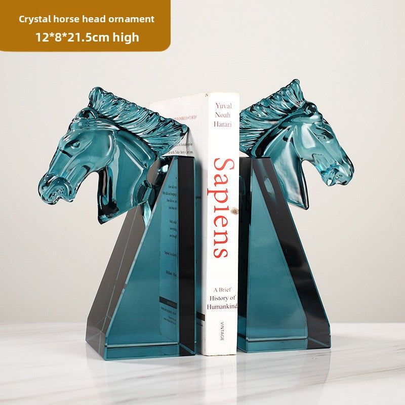 Crystal Horse Head Sculpture – Luxury Home Decor Art Piece