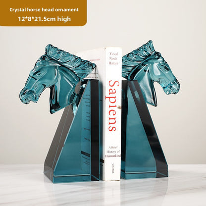 Crystal Horse Head Sculpture – Luxury Home Decor Art Piece
