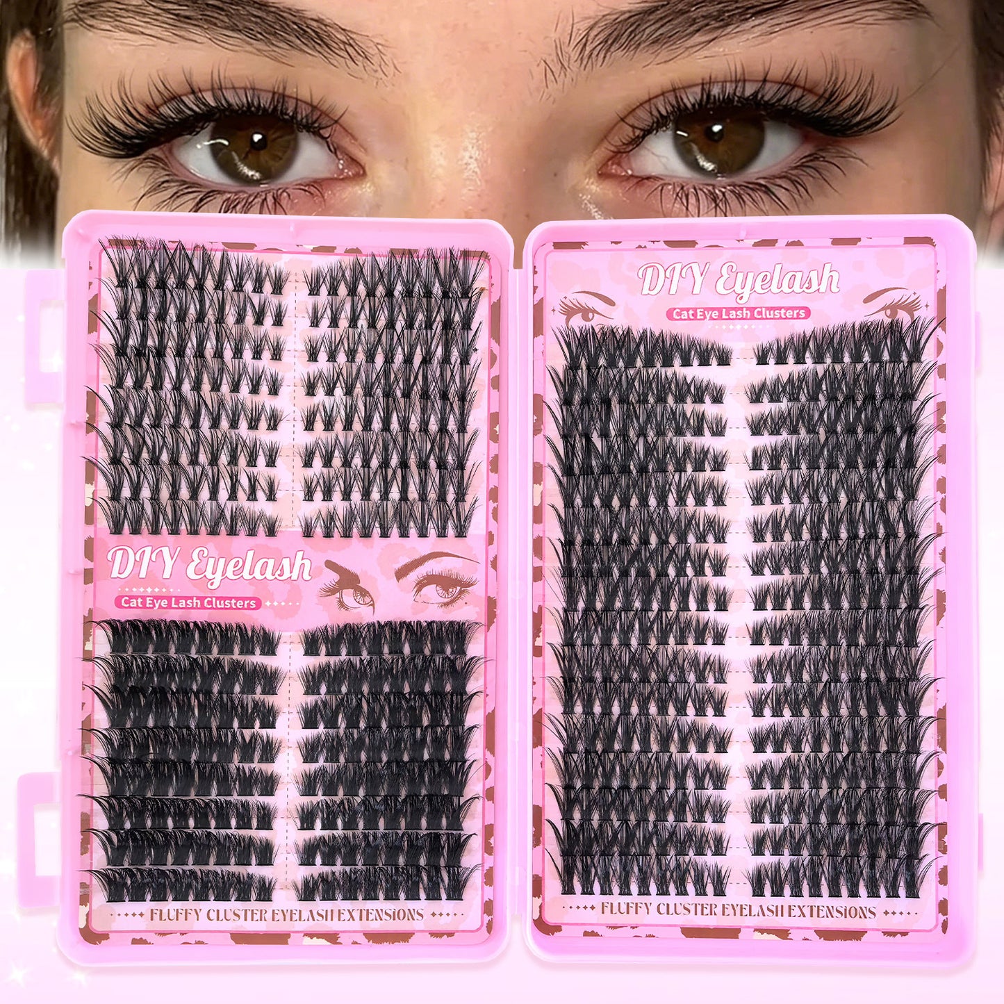 Segmented False Eyelashes Book Set — 40/60/80D Volume Lashes