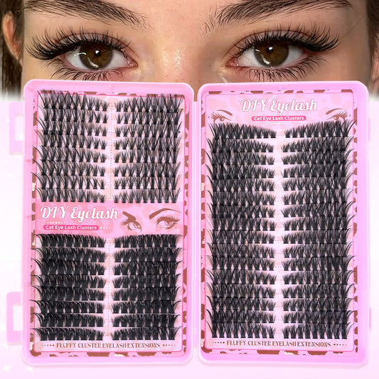 Segmented False Eyelashes Book Set — 40/60/80D Volume Lashes