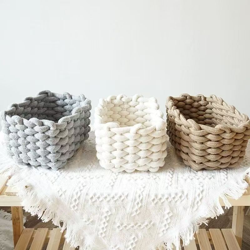 Handmade Cotton Rope Storage Basket