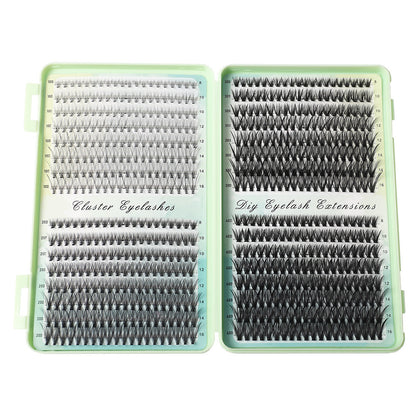 Cluster False Eyelashes Kit – Natural to Dramatic Volume, Complete Application Set