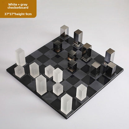 Modern Crystal Chessboard Decor