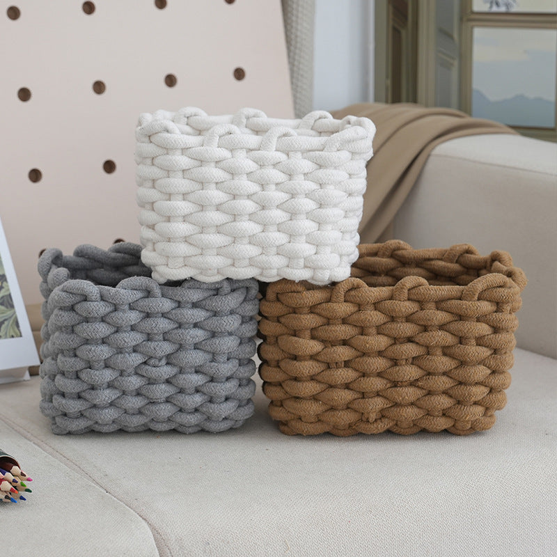 Handmade Cotton Rope Storage Basket