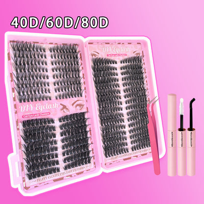 Segmented False Eyelashes Book Set — 40/60/80D Volume Lashes