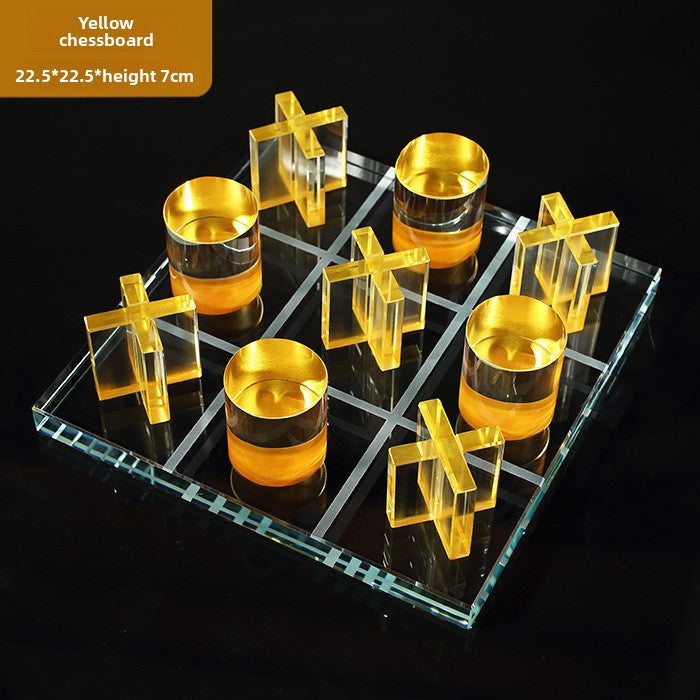 Modern Crystal Chessboard Decor