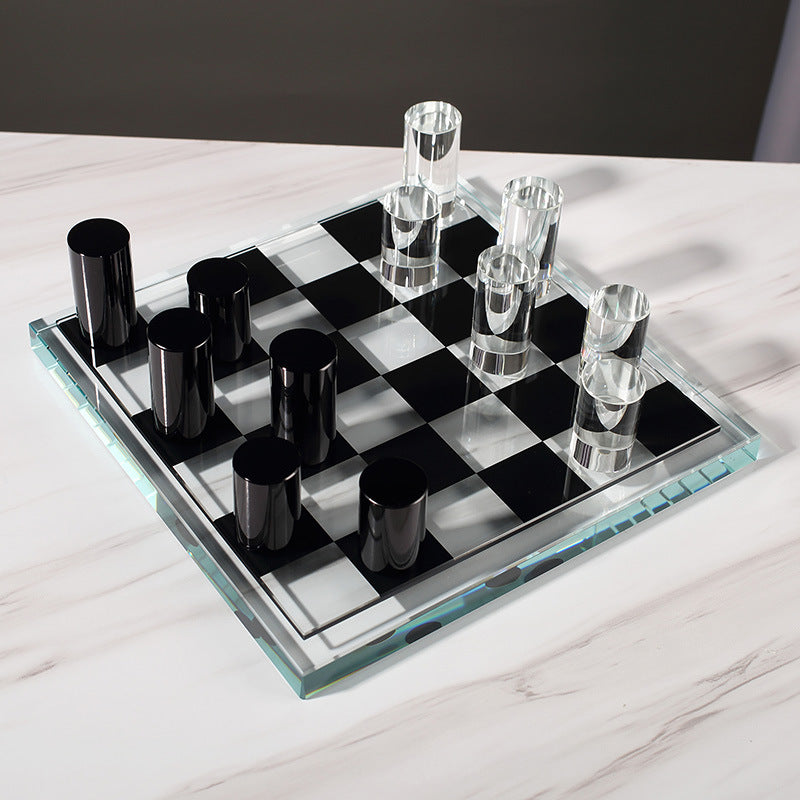 Modern Crystal Chessboard Decor