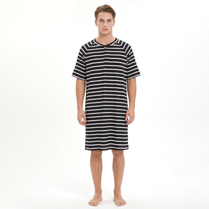 Men's Modal Loungewear Nightgown – Long One-Piece Robe