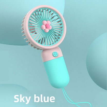Cartoon Fruit Handheld Mini Fan – USB Rechargeable, 3-Speed