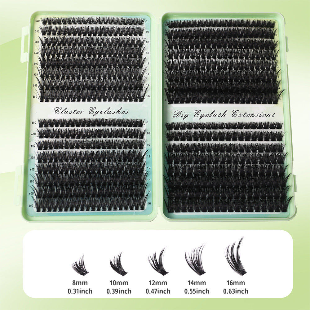 Cluster False Eyelashes Kit – Natural to Dramatic Volume, Complete Application Set