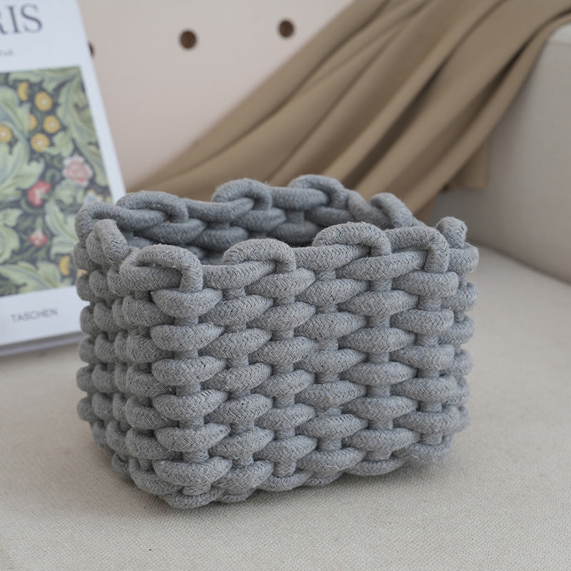 Handmade Cotton Rope Storage Basket