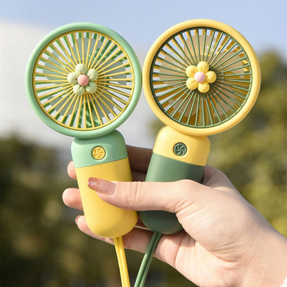 Cartoon Fruit Handheld Mini Fan – USB Rechargeable, 3-Speed