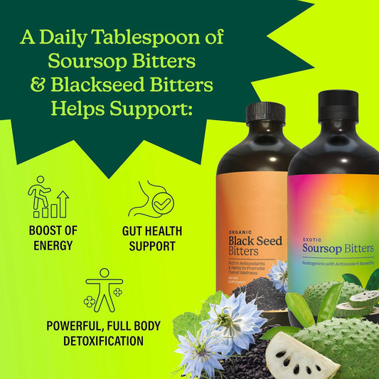 Natural Bitter Drops Supplement — Black Seed Oil & Soursop