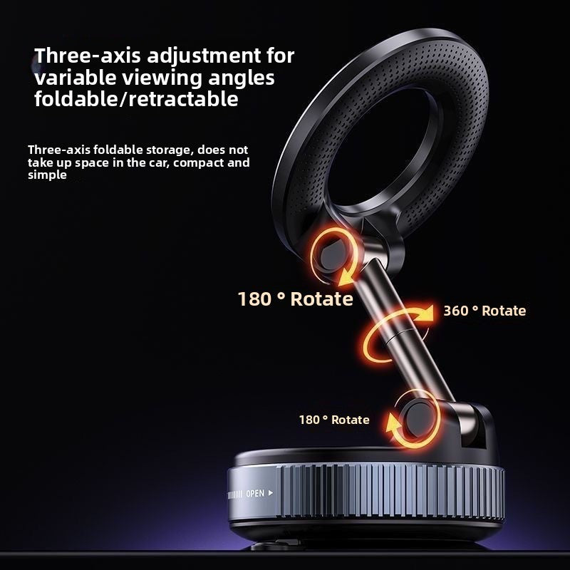 Car Phone Holder — Magnetic Vacuum Suction Mount, Universal Fit
