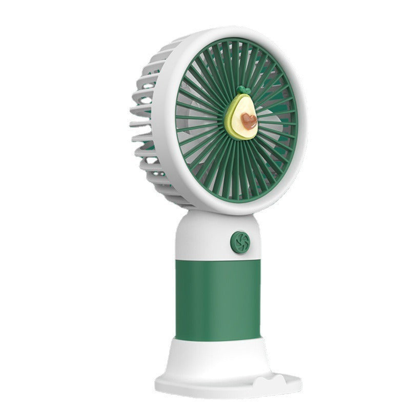 Cartoon Fruit Handheld Mini Fan – USB Rechargeable, 3-Speed