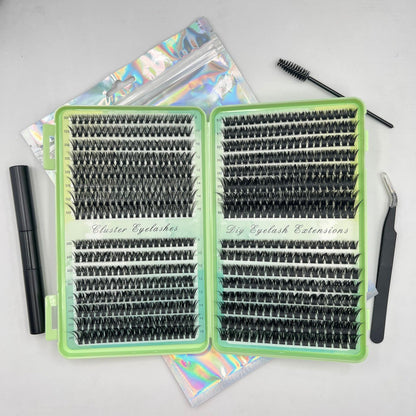 Cluster False Eyelashes Kit – Natural to Dramatic Volume, Complete Application Set
