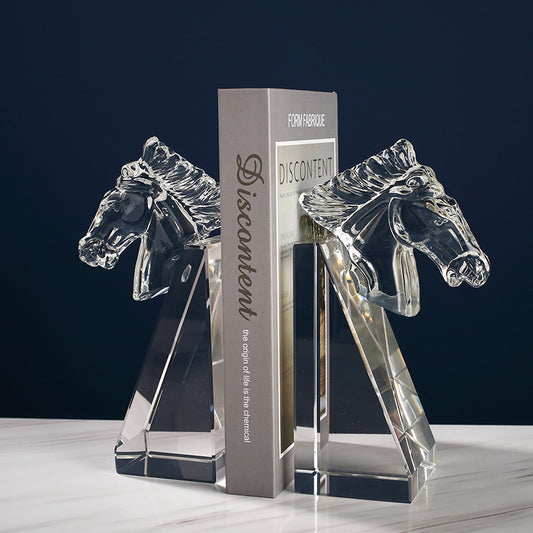 Crystal Horse Head Sculpture – Luxury Home Decor Art Piece