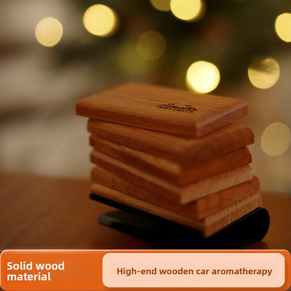 Car Sun Visor Air Freshener Clip — Premium Wood Diffuser