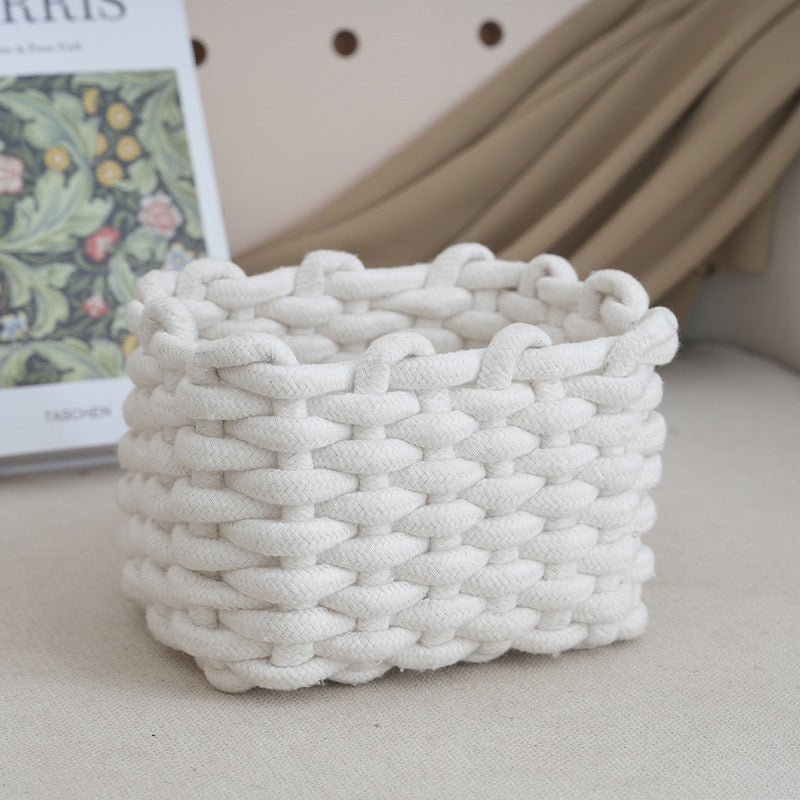 Handmade Cotton Rope Storage Basket