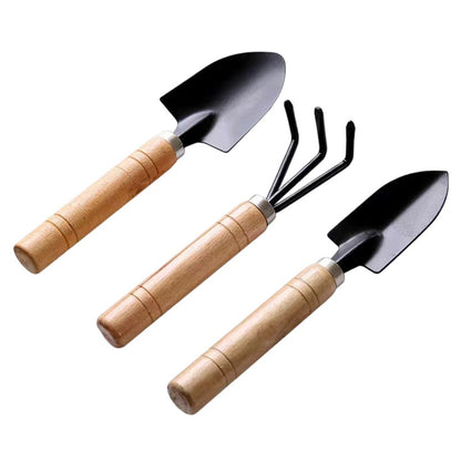 Gardening Tool Set – 3-Piece Iron Garden Kit for Planting & Soil Care