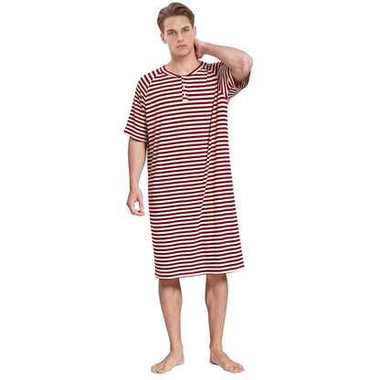 Men's Modal Loungewear Nightgown – Long One-Piece Robe