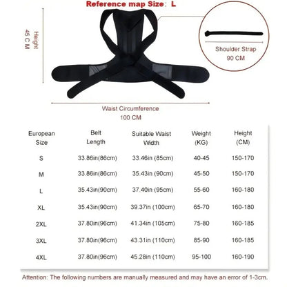 Adjustable Posture Corrector Belt — Back & Shoulder Support for Adults
