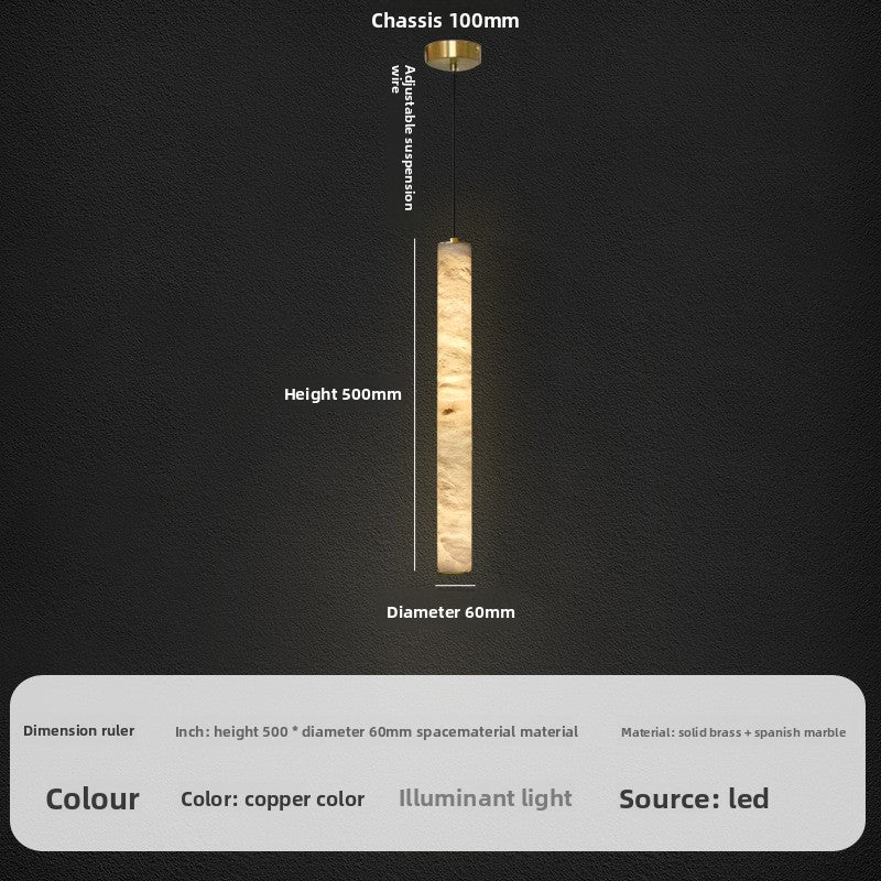 Marble & Copper Nordic Chandelier – Luxury Ceiling Light, 4 Sizes