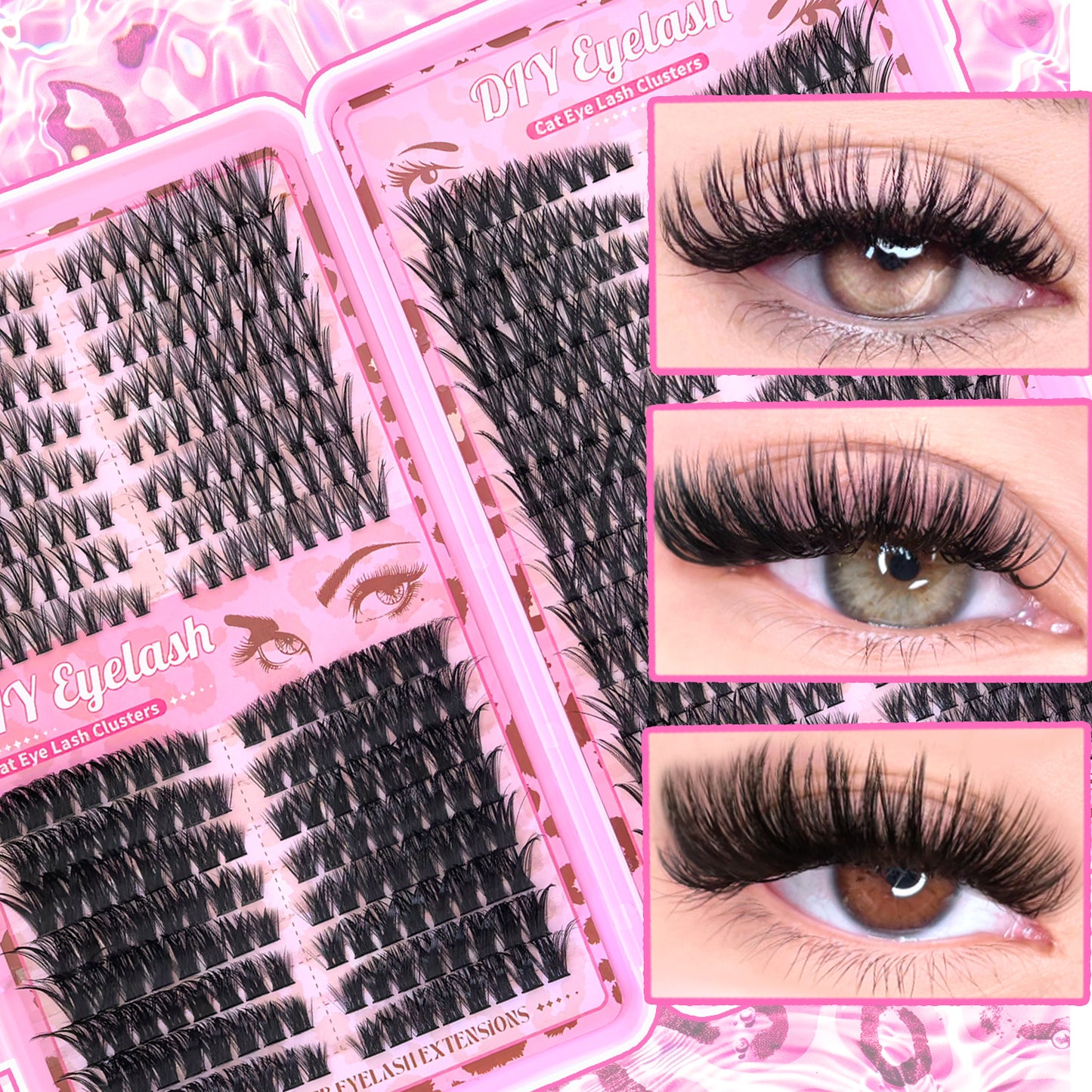 Segmented False Eyelashes Book Set — 40/60/80D Volume Lashes
