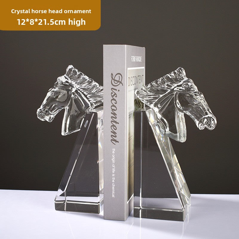 Crystal Horse Head Sculpture – Luxury Home Decor Art Piece