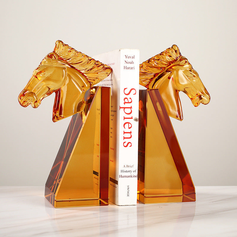 Crystal Horse Head Sculpture – Luxury Home Decor Art Piece