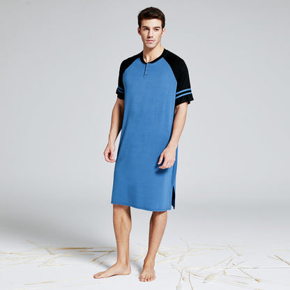 Men's Modal Loungewear Nightgown – Long One-Piece Robe